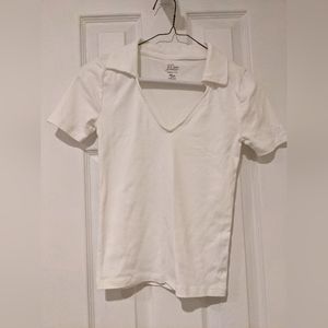 J crew white polo shirt women
